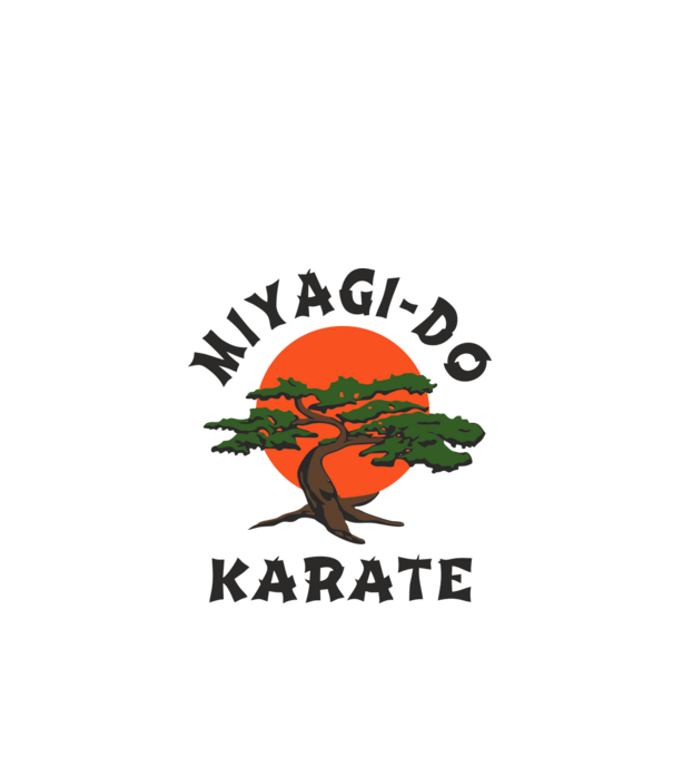 Miyagi-do karate cobra kai model alb pe tricou