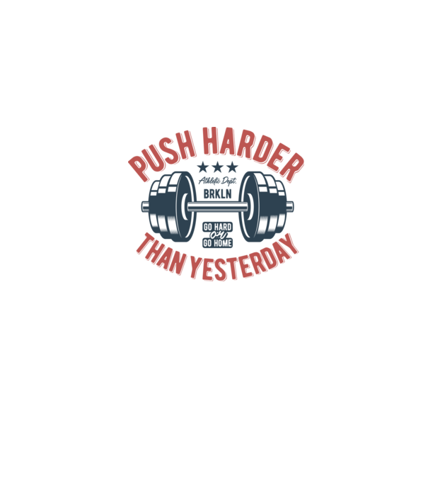 push harder model gri pe tricou