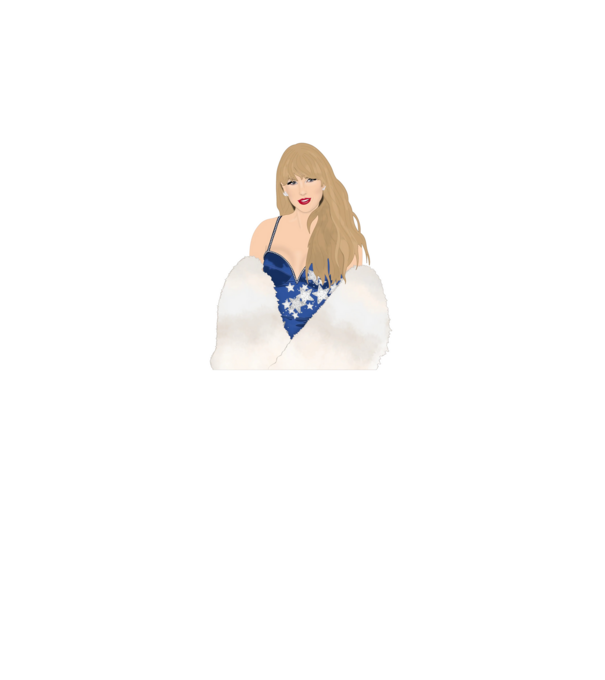 Taylor Swift blue model alb pe tricou
