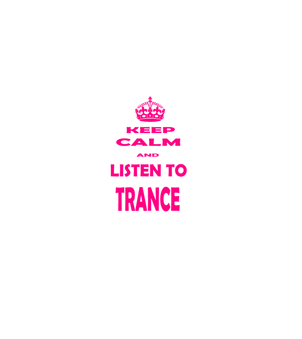 Keep Calm and Listen To Trance model negru pe tricou