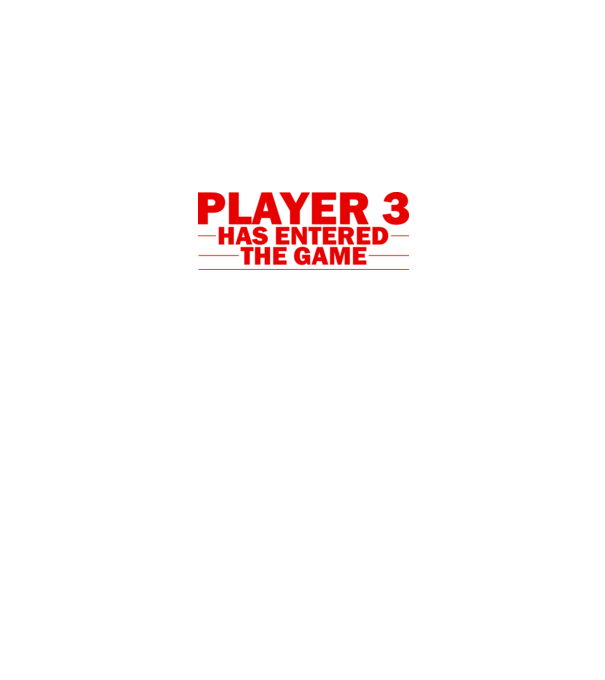 Player 3 entered the game model alb pe tricou