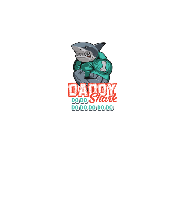 Daddy Shark do do do do model alb pe tricou