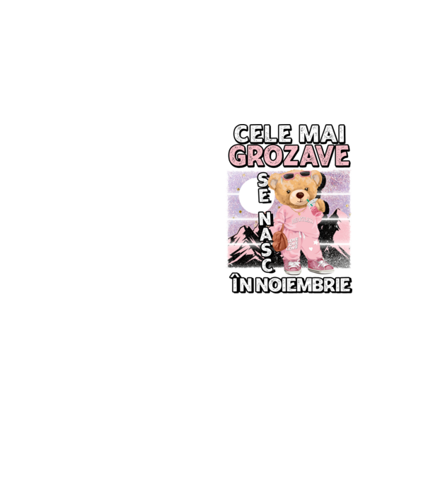 RETRO teddy fetişcană NOIEMBRIE model galben neon pe tricou