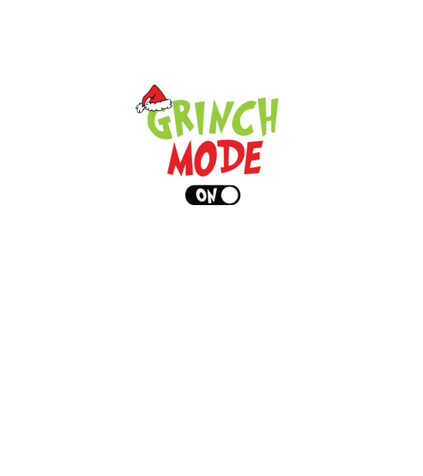 Grinch Mode model alb pe tricou