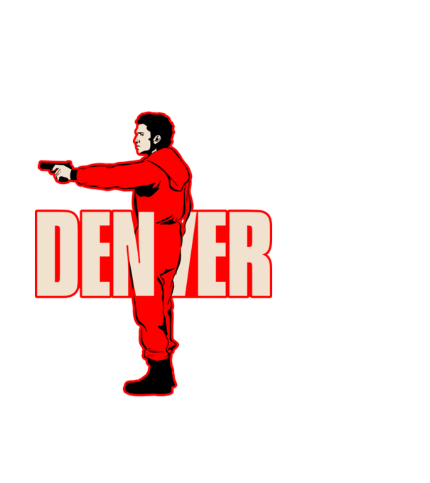 denver la casa de papel model alb pe tricou