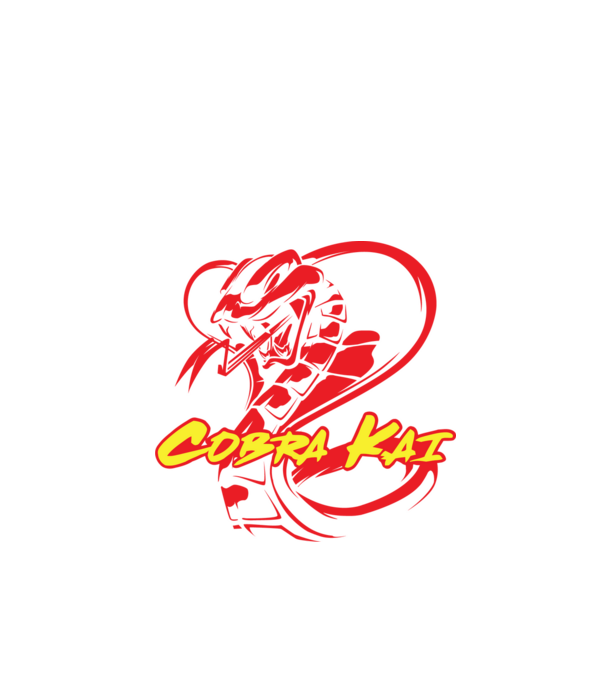 cobra kai simple model negru pe tricou