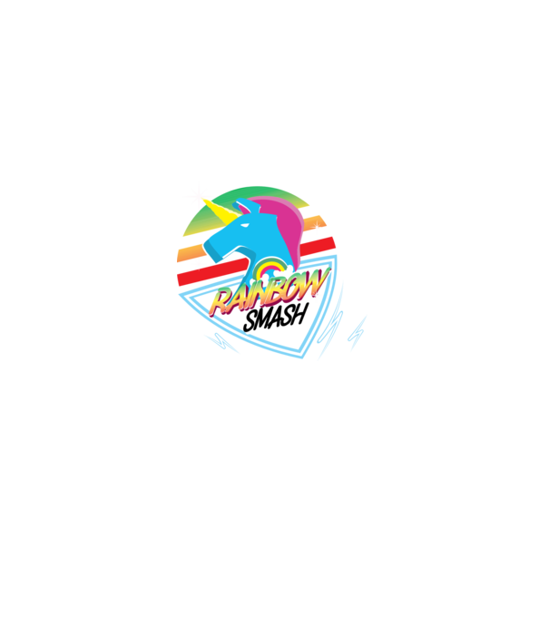 Rainbow smash model negru pe tricou
