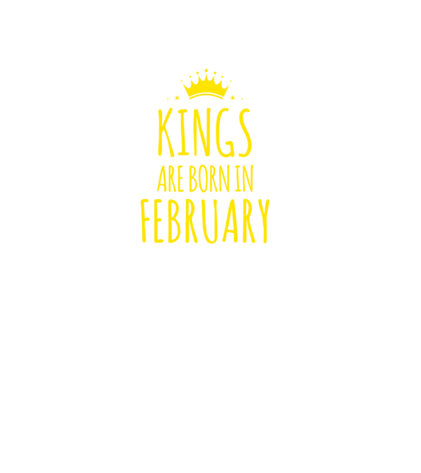 Kings are born in - February model roșu pe tricou