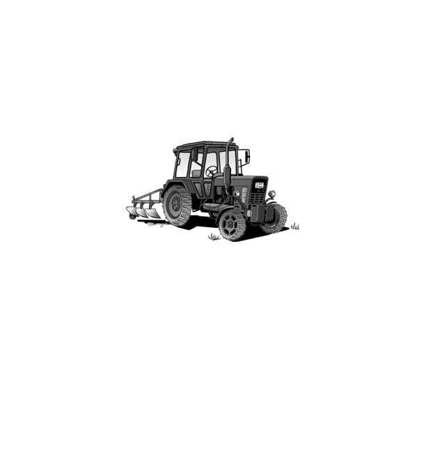 TRACTOR model gri pe tricou