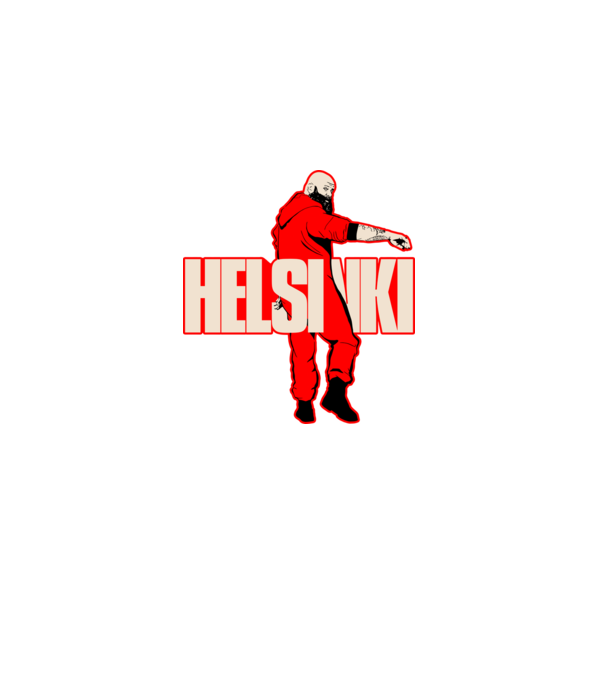 helsinki la casa de papel model negru pe tricou
