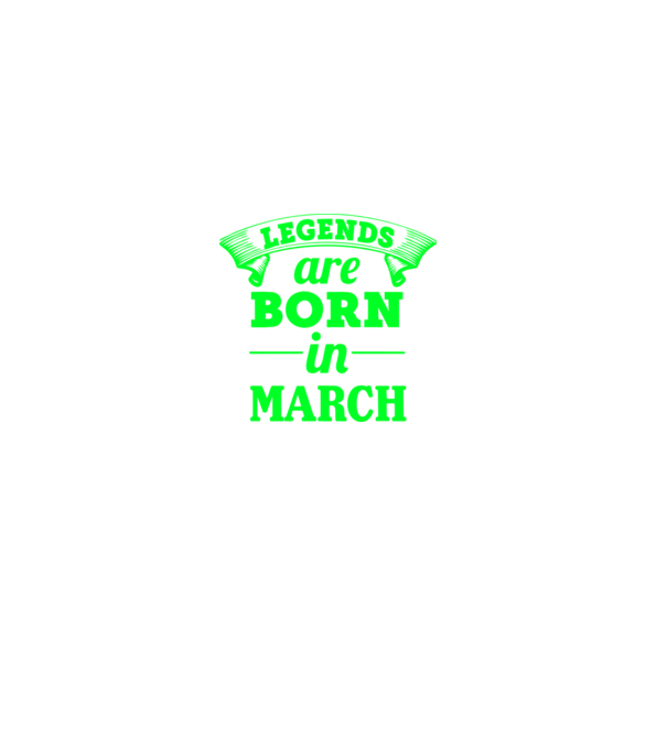 Legends are born in March model negru pe tricou