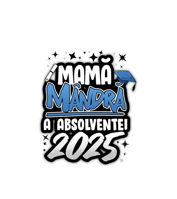 Mamă Mândră a absolventei model alb pe tricou