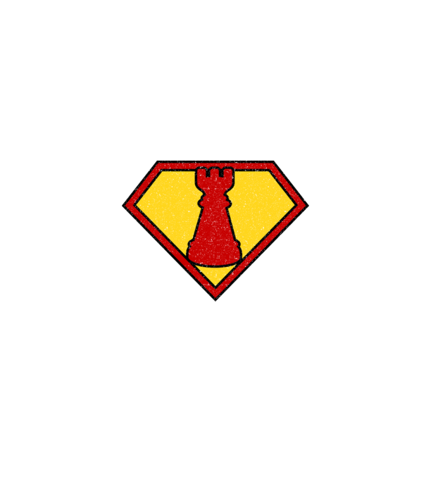 SuperChess turnul de sah model turcoaz pe tricou