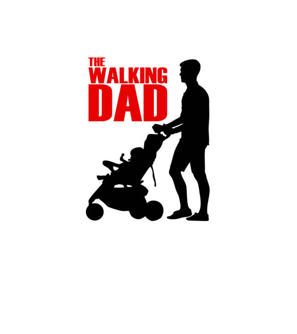 The Walking Dad model alb pe tricou