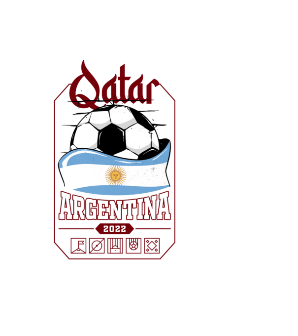 Qatar teams Argentina model negru pe tricou