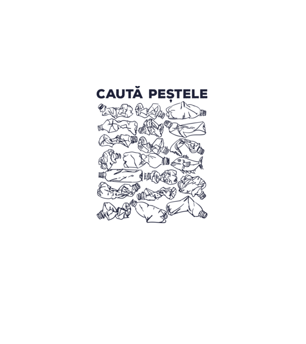 Caută peștele model alb pe tricou