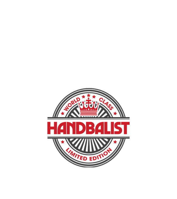 handbalist model alb pe tricou