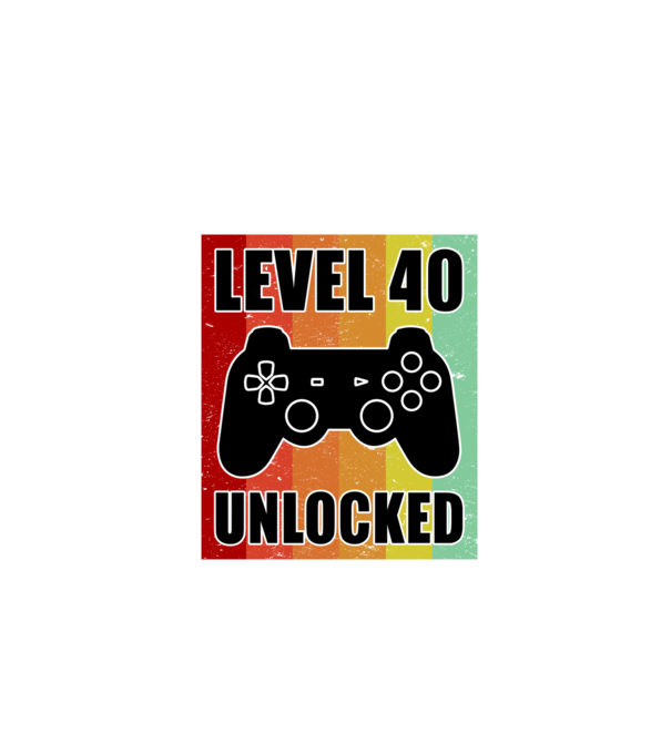 level 40 unlocked retro gamer model negru pe tricou