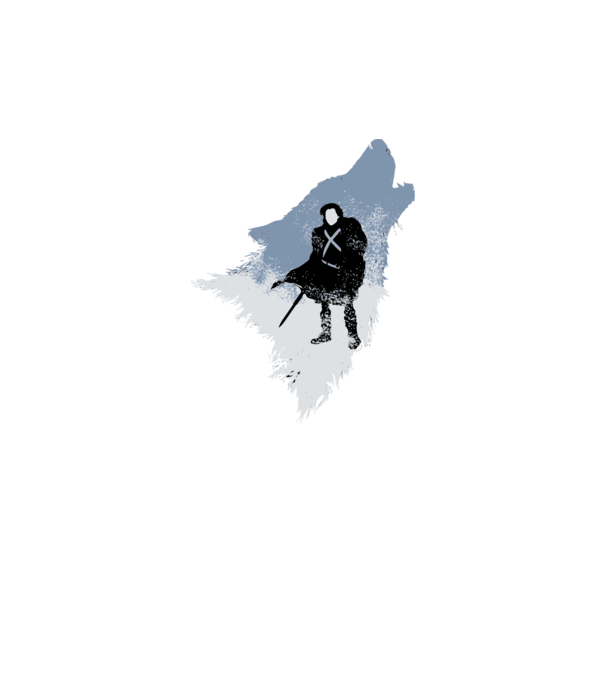 The Wolf model albastru regal pe tricou