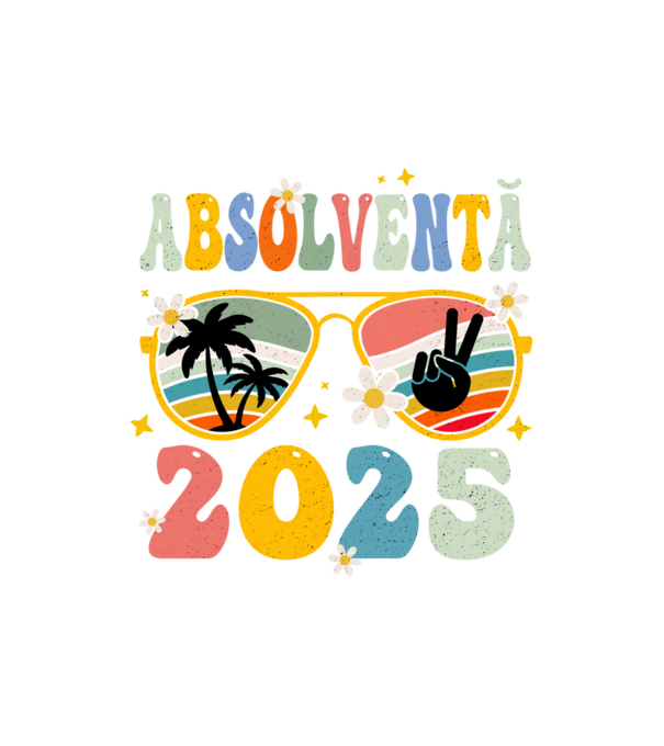 Absolventă 2025 model nisipiu pe tricou