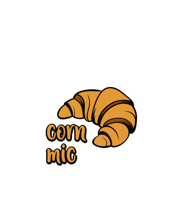 corn mic model alb pe tricou