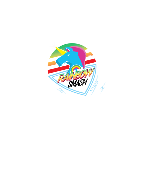 Rainbow smash model negru pe tricou