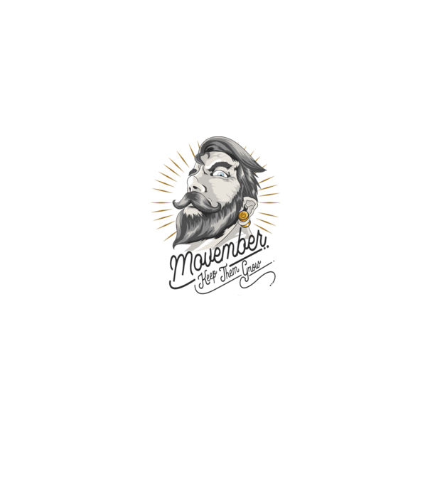 Movember Keep them grow No Shave November model alb pe tricou