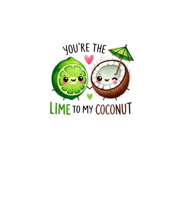 Lime to my Coconut model alb pe tricou