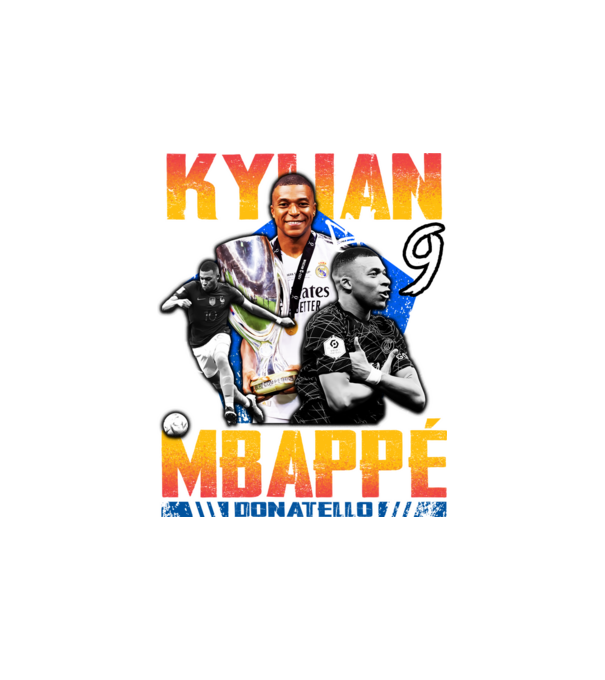 Mbappé tribute model alb pe tricou