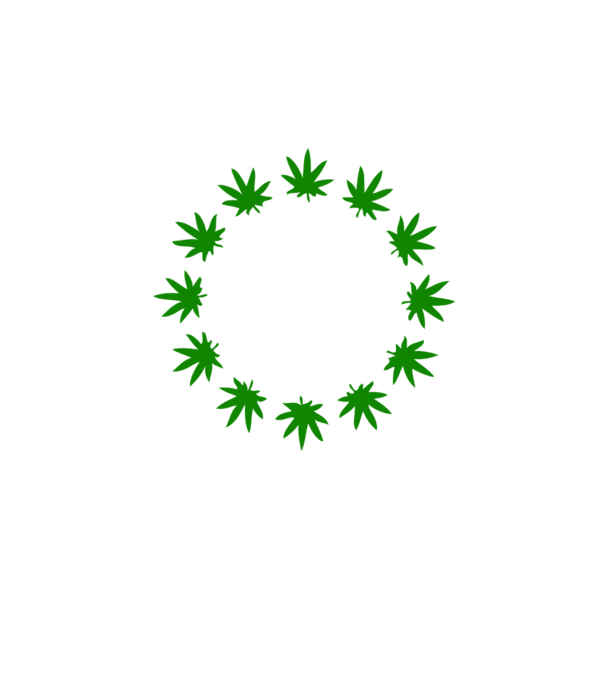 Euro marihuana model alb pe tricou