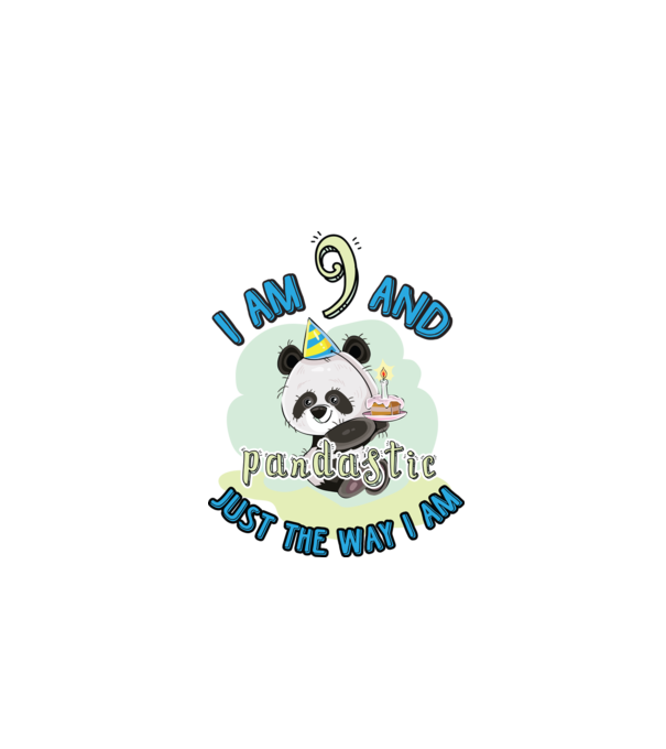 PANDASTIC 9 model alb pe tricou