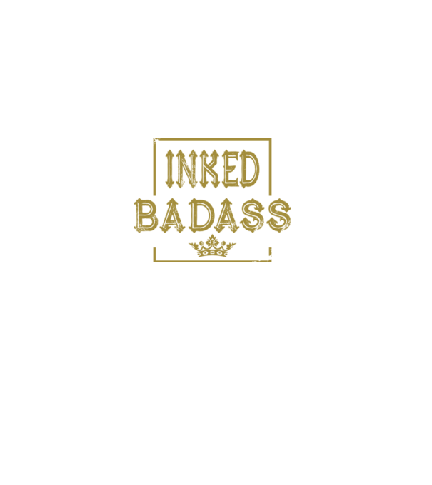 Inked Badass model negru pe tricou