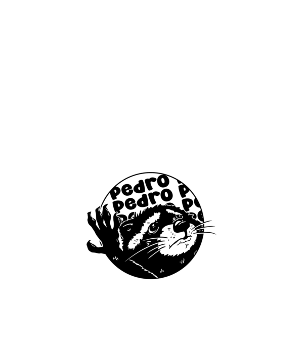 Pedro circle model alb pe tricou