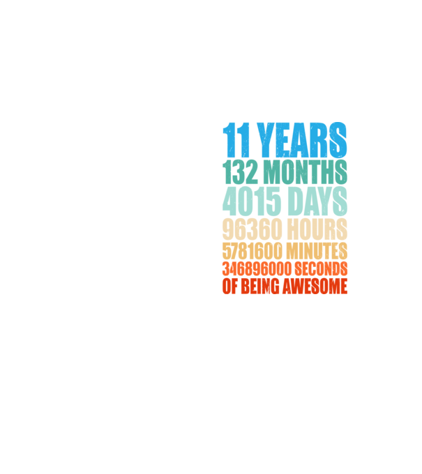 11 years of being awesome model galben neon pe tricou
