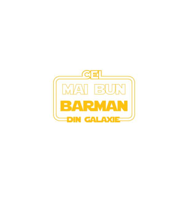 Cel mai bun barman din galaxie model negru pe tricou