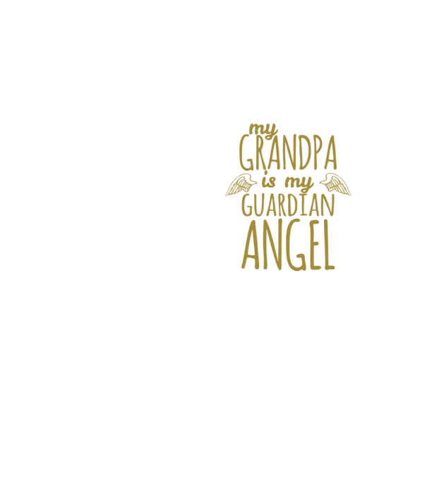 My grandpa is my guardian angel model galben neon pe tricou