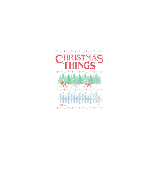 christmas things ugly sweater model negru pe tricou