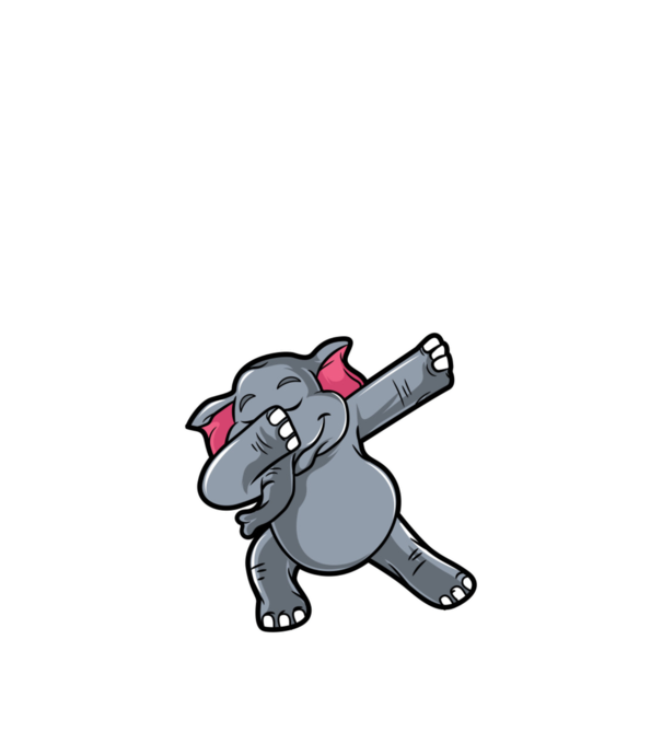 Elefant DAB model albastru închis pe tricou
