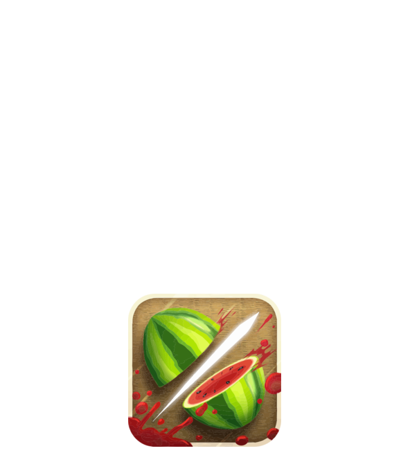 Fruit Ninja Icon model negru pe tricou
