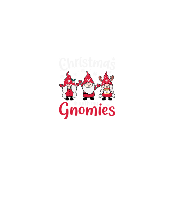 Christmas with my gnomies model negru pe tricou