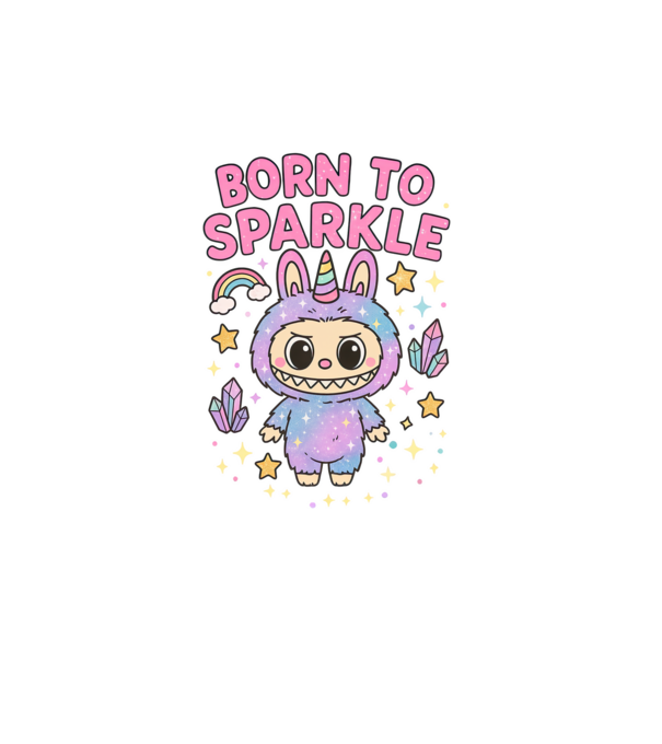 Born to sparkle model turcoaz pe tricou