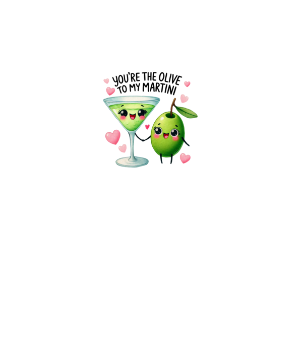 Olive to my Martini model gri pe tricou