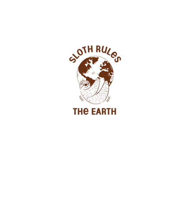 Sloth rules the world model alb pe tricou