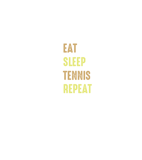 eat sleep tennis repeat model negru pe tricou