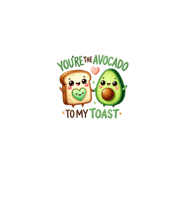 Avocado to my Toast model alb/roșu pe tricou