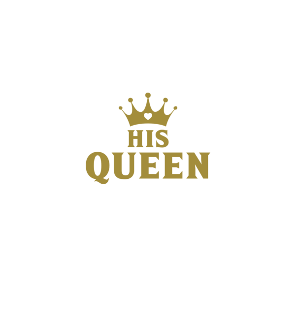 His Queen model negru pe tricou