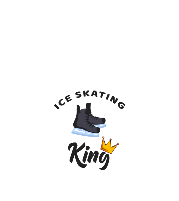 Ice skatin King model negru pe tricou