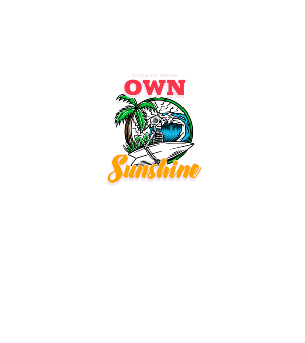 Create your own sunshine surfer skeleton model negru pe tricou