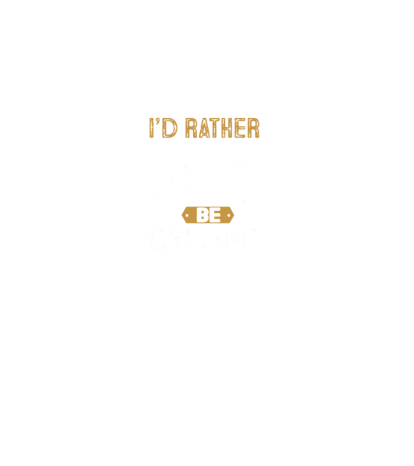 I'd rather be cycling model negru pe tricou