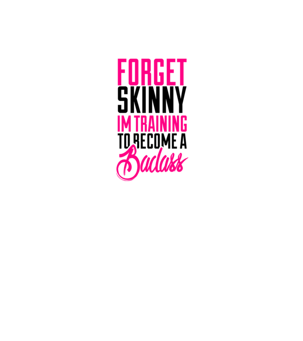 Forget Skinny model alb pe tricou